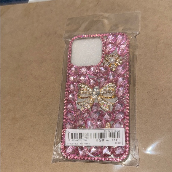 Pink Rhinestone Phone Case - Picture 6 of 6